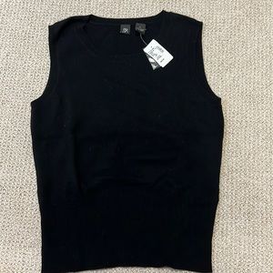 Black Cashmere Sleeveless Top